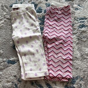 Tea Collection Cream and Pink Leggings Set